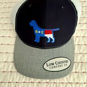 Dark Blue and Gray trucker style NC flag Cap